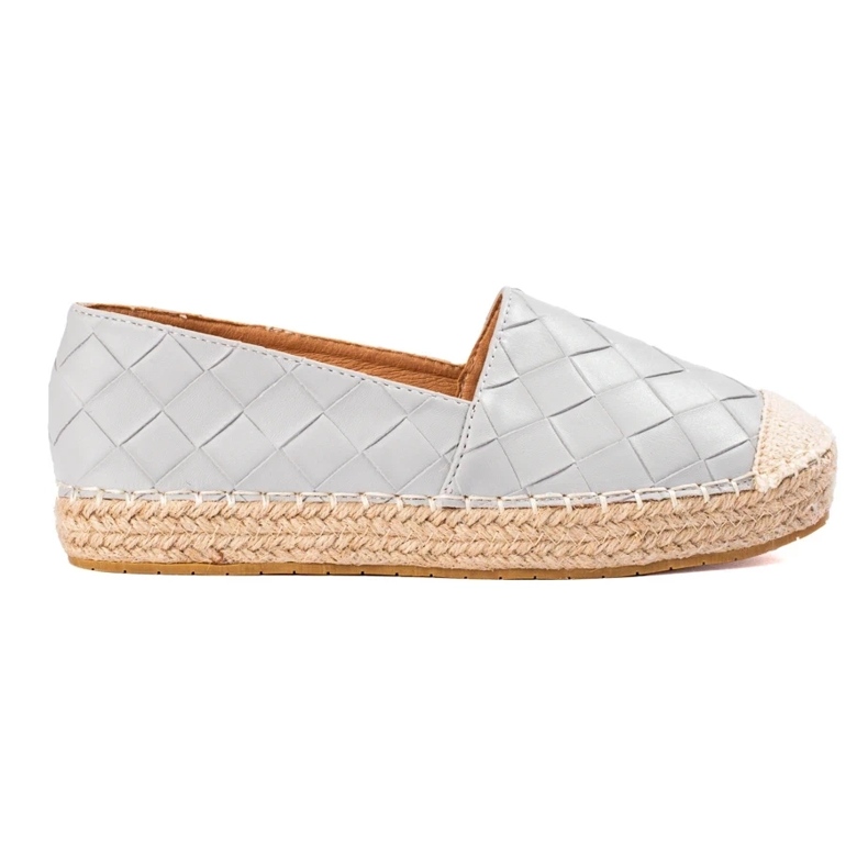 SHELOVET Alpargatas acolchadas gris