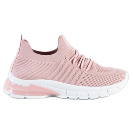 Bella Paris Zapatillas caladas rosado