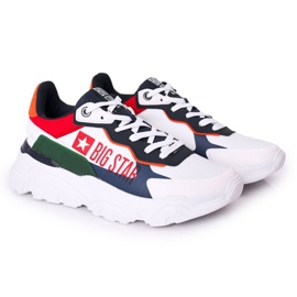 Calzado deportivo para hombre Memory Foam Big Star HH174208 Blanco y azul marino multicolor