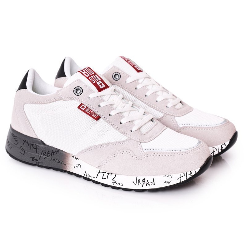 Zapatillas deportivas de hombre Memory Foam Big Star FF174208 Blanco-Gris
