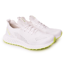 Zapatos Deportivos para Hombre Memory Foam Big Star FF174235 Blanco-Lima verde