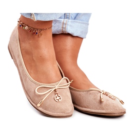 Bailarinas de Mujer Lu Boo Suede Beige