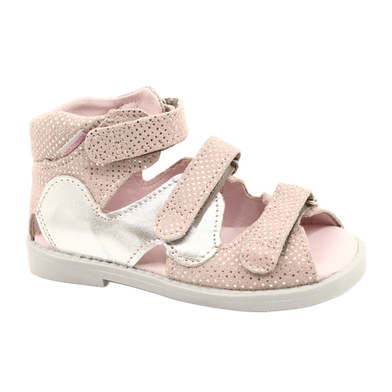 Sandalias preventivas altas Mazurek 291 rosa y plata rosado
