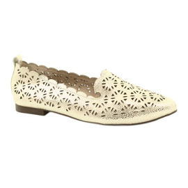 Bailarinas caladas doradas Filippo DP2039 GO beige dorado
