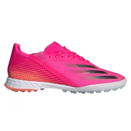 Botas de fútbol adidas X Ghosted.1 Tf M FW6963 multicolor rosado