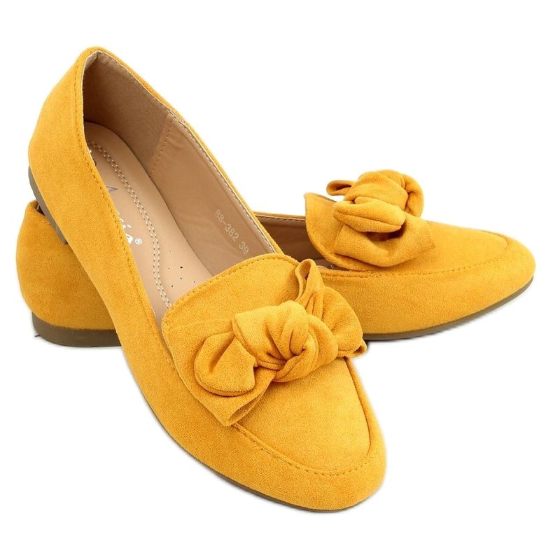 Mocasines con lazo miel 88-382 Amarillo Mocasines con lazo miel 88-382 Amarillo