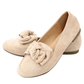 Mocasines con lazo Beige 88-382 Beige