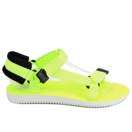 Sandalias deportivas Velcro Amarillo N-67 Amarillo Fluorescente