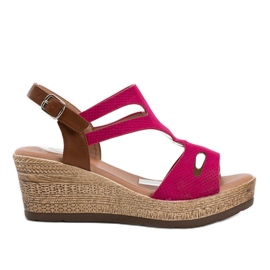 Sandalias de cuña rosa Sadie