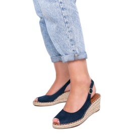 Sandalias con cuña azul marino de Caitlin Sandalias con cuña azul marino de Caitlin