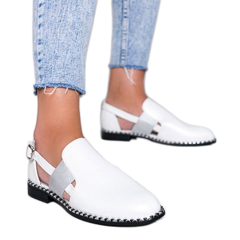 Zapatos blancos brillantes Madison Ave