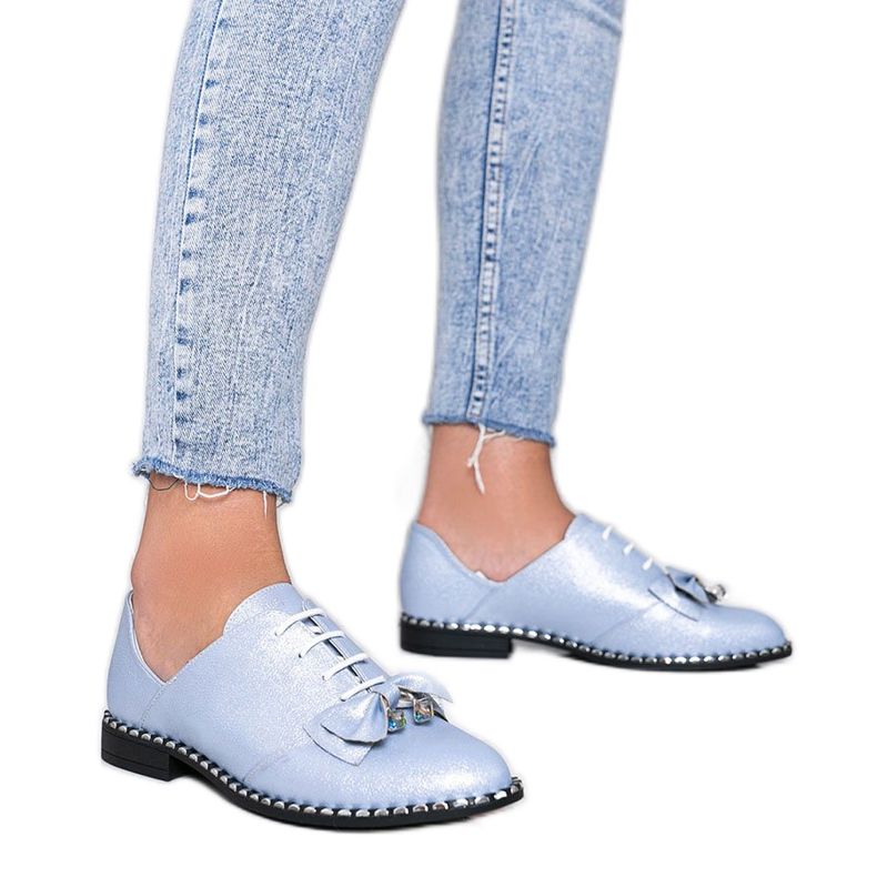 Zapatos azules brillantes con lazo Lost Stars Zapatos azules brillantes con lazo Lost Stars