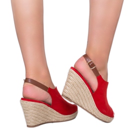 Sandalias de cuña rojas de Lindy rojo