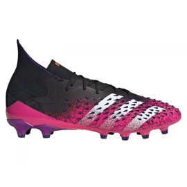 Botas de fútbol adidas Predator Freak.1 Ag M FW7242 grafito, negro, violeta negro Botas de fútbol adidas Predator Freak.1 Ag M FW7242 grafito, negro, violeta negro