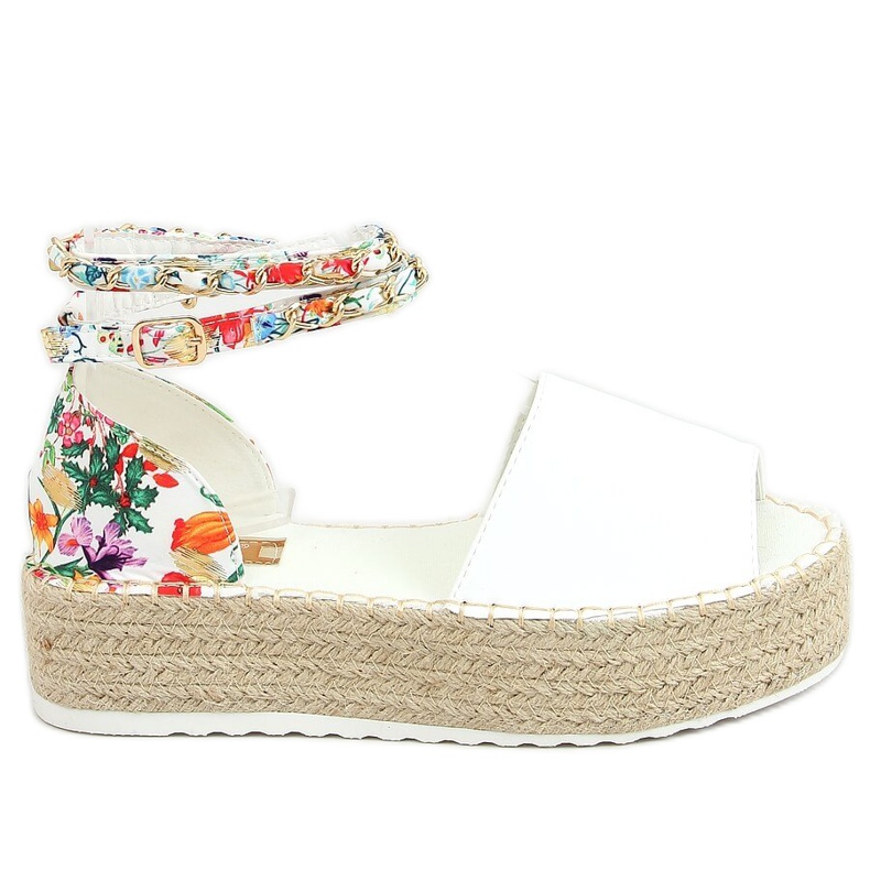 Alpargatas blancas con punta abierta JH153P Blanco multicolor