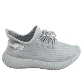 Zapatilla deportiva calcetines grises 7817 Gris