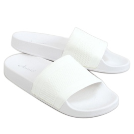Pantuflas punto blanco MU-5 Blanco