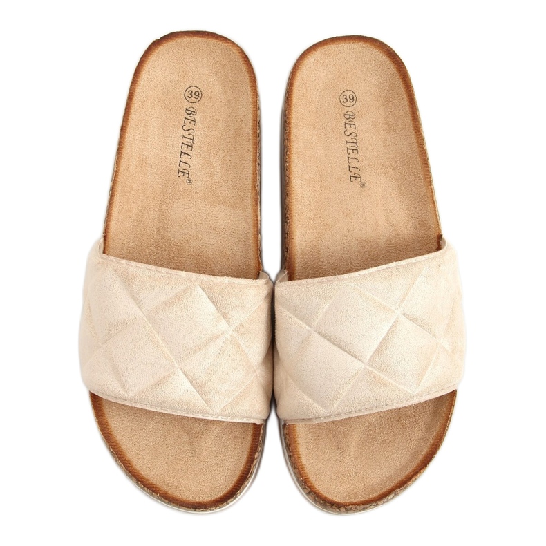 Pantuflas de corcho beige LS017 Beige