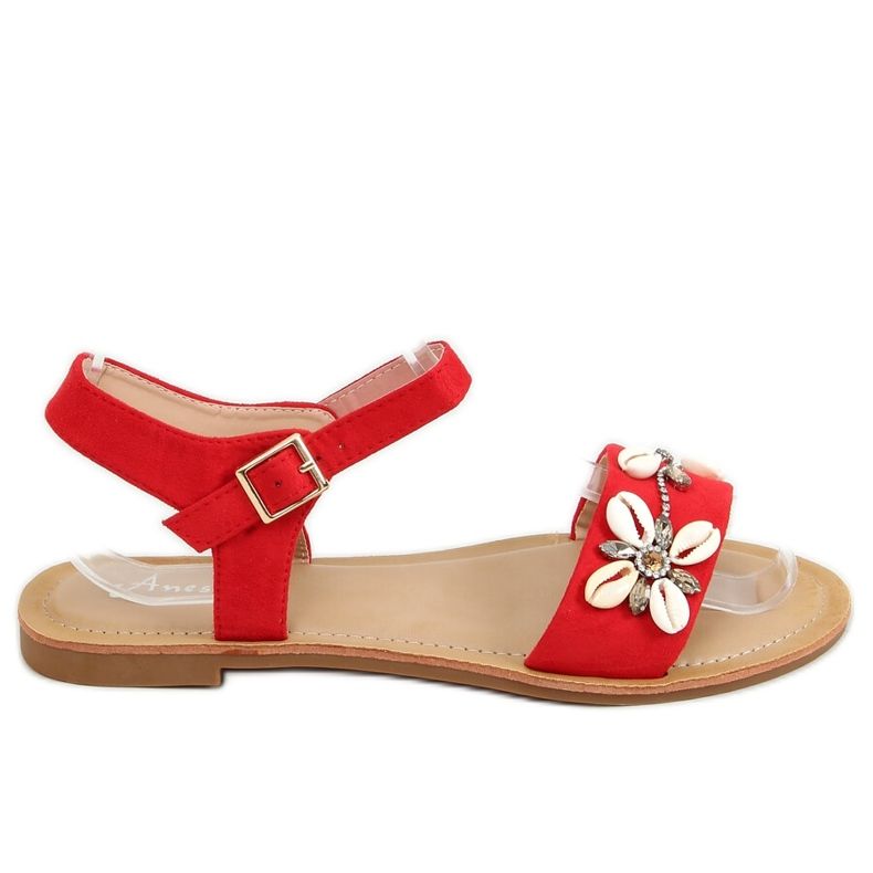 Sandalias con conchas rojo M78 Rojo