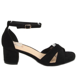 Sandalias de tacón negras 8832 Black negro