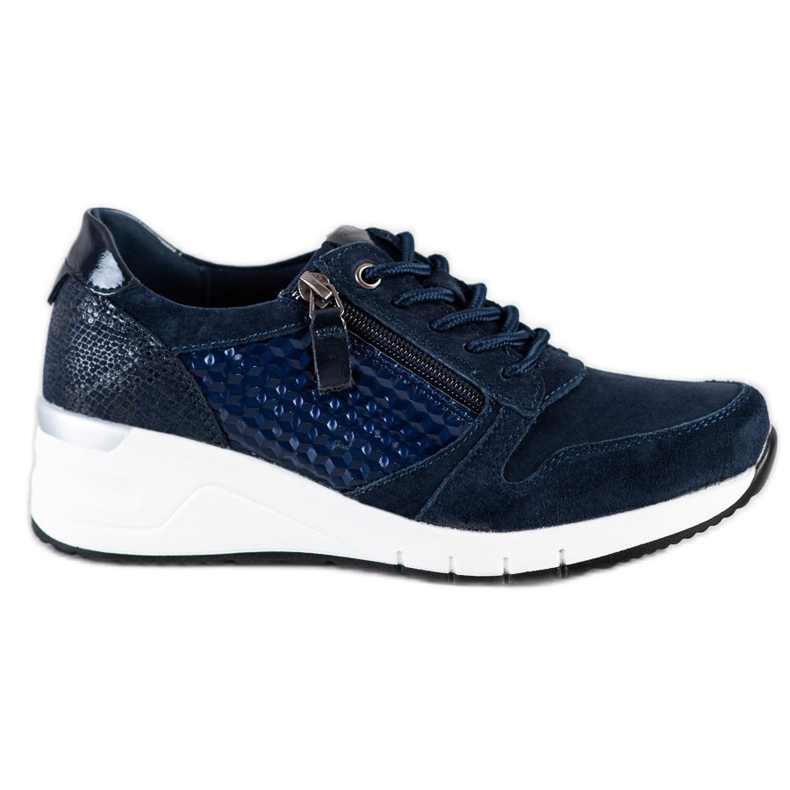 Filippo Zapatillas de cuero azul marino