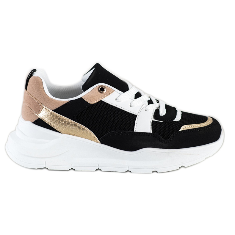 SHELOVET Zapatillas con estilo con malla negro
