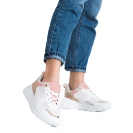 SHELOVET Zapatillas con estilo con malla blanco