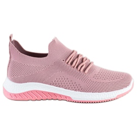 Camo Zapatillas rosa caladas rosado