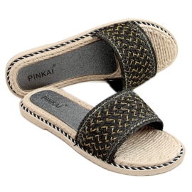 Pantuflas negras de mujer negras LS002 Negra negro