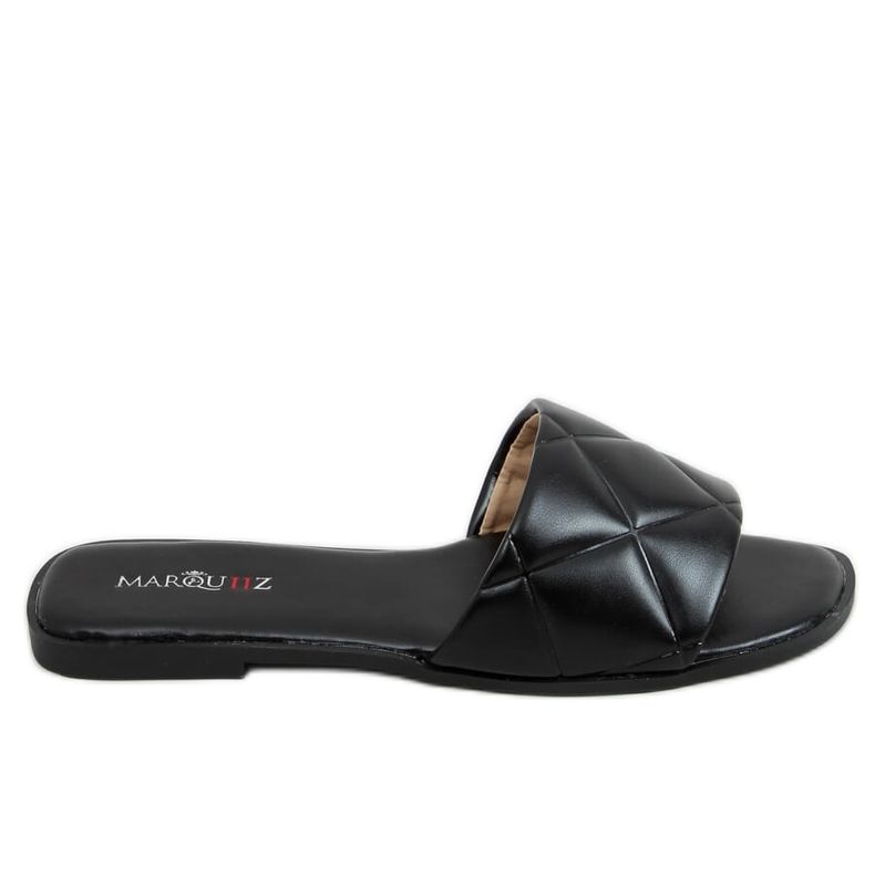 Pantuflas acolchadas negras 5860 Black negro