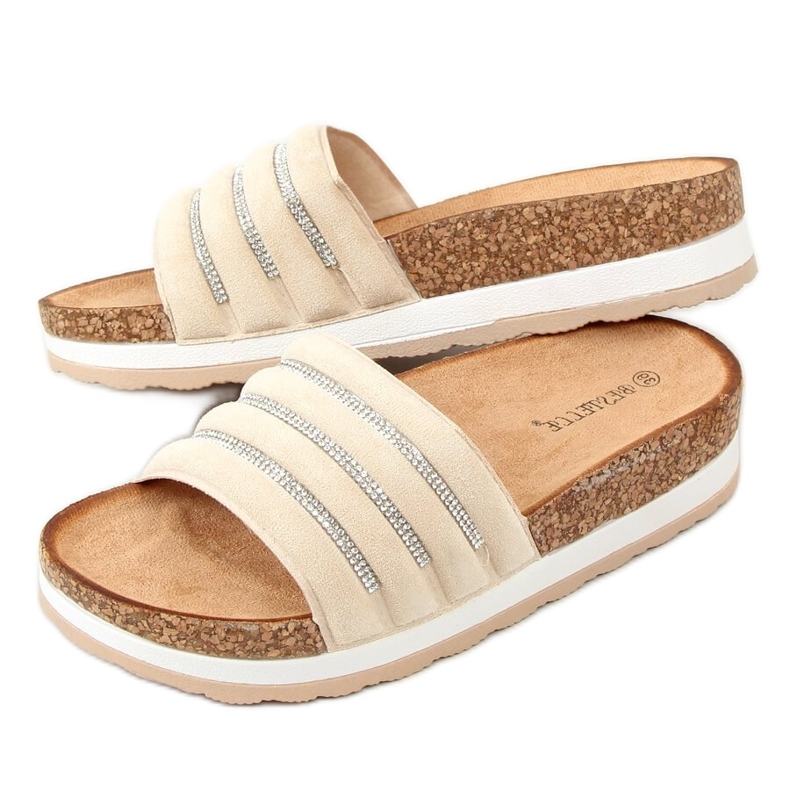Pantuflas de corcho beige LS018 Beige Pantuflas de corcho beige LS018 Beige