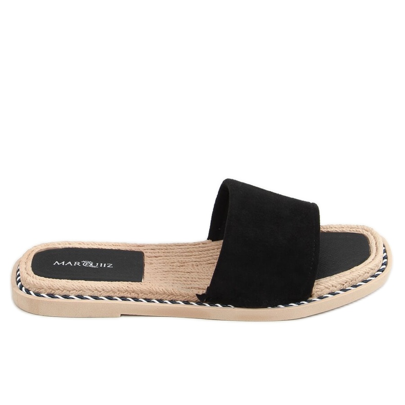 Zapatilla mujer negra ante negro 1096 Negro