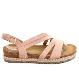 Sandalias alpargatas boho rosa FD002 Rosa