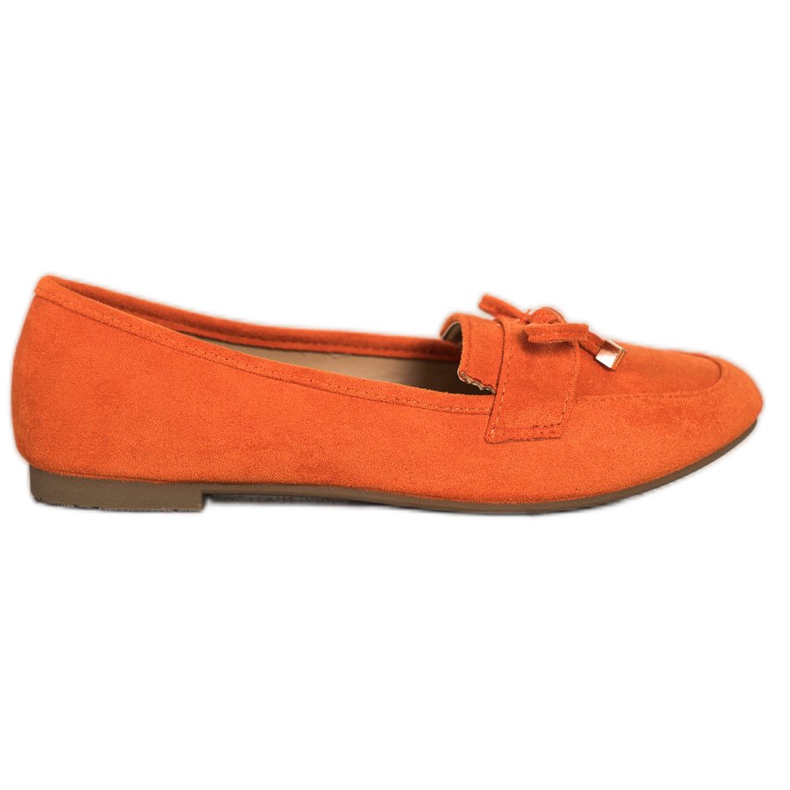 Anesia Paris Mocasines con lazo naranja