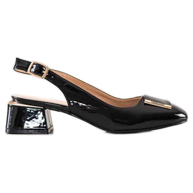 Filippo Zapatos de tacón negros con cuero ecológico