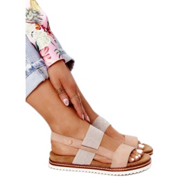 EVE Sandalias Con Puño Plateado Beige Almería
