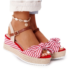 PG1 Sandalias de cuña estilo Mar Rojo La Isla Bonita blanco multicolor