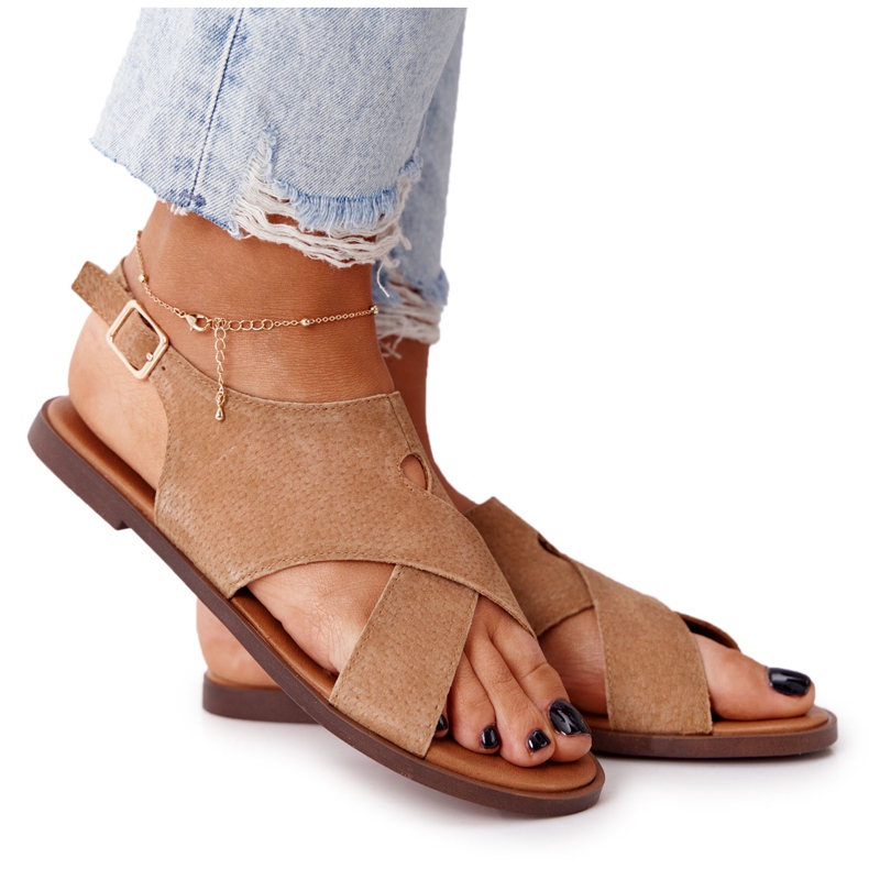 Sandalias Ante Sergio Leone SK060 Beige