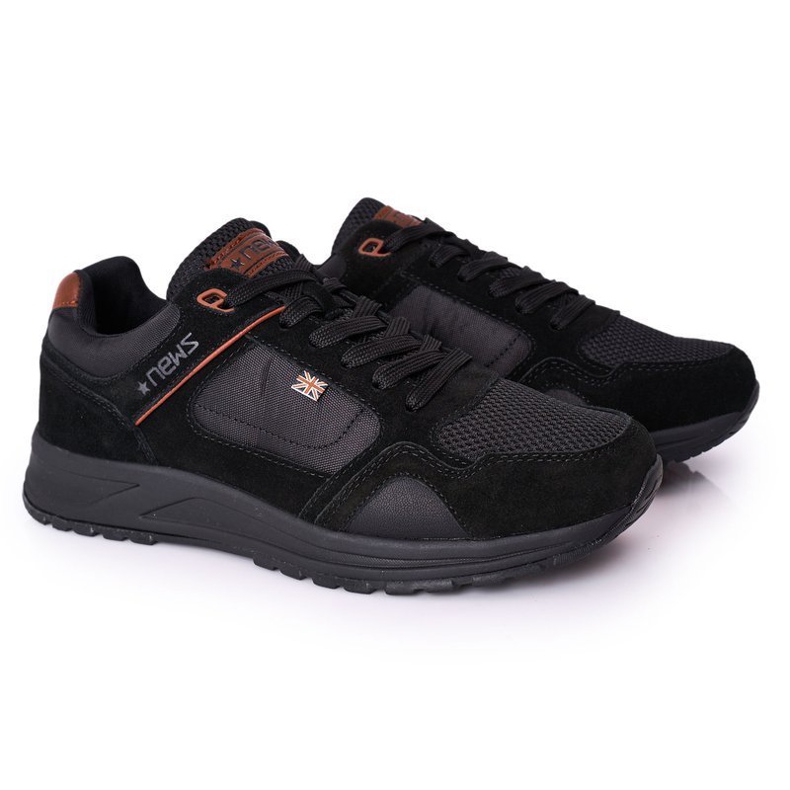 NEWS Calzado deportivo de hombre Sneakers Black Fabian negro