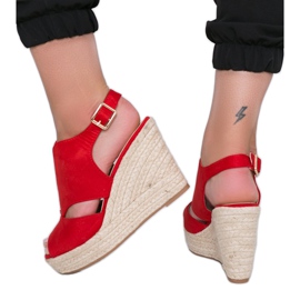 Alpargatas rojas con cuña Pretty Woman rojo