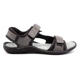 Olivier Sandalias hombre piel 295K gris