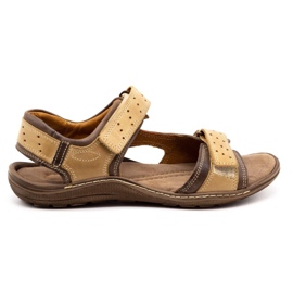 Olivier Sandalias hombre piel marrón 295K