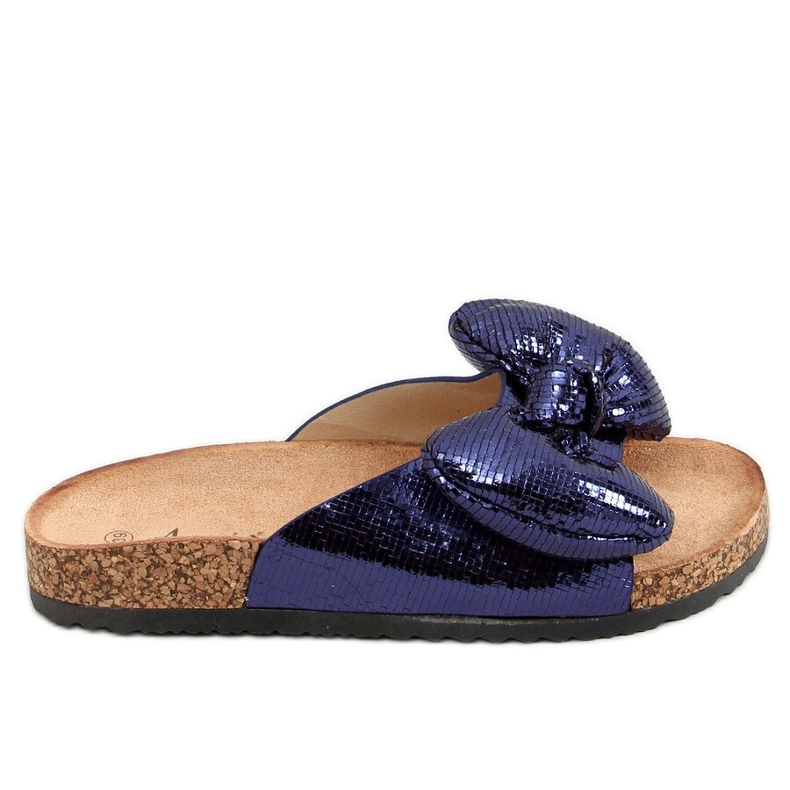 Zapatillas Mickey con lazo N-79 Azul azul marino