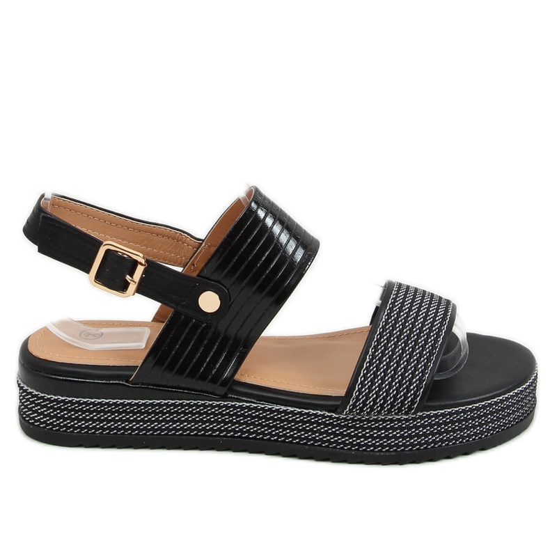 Sandalias de mujer negras YQ16 Black negro