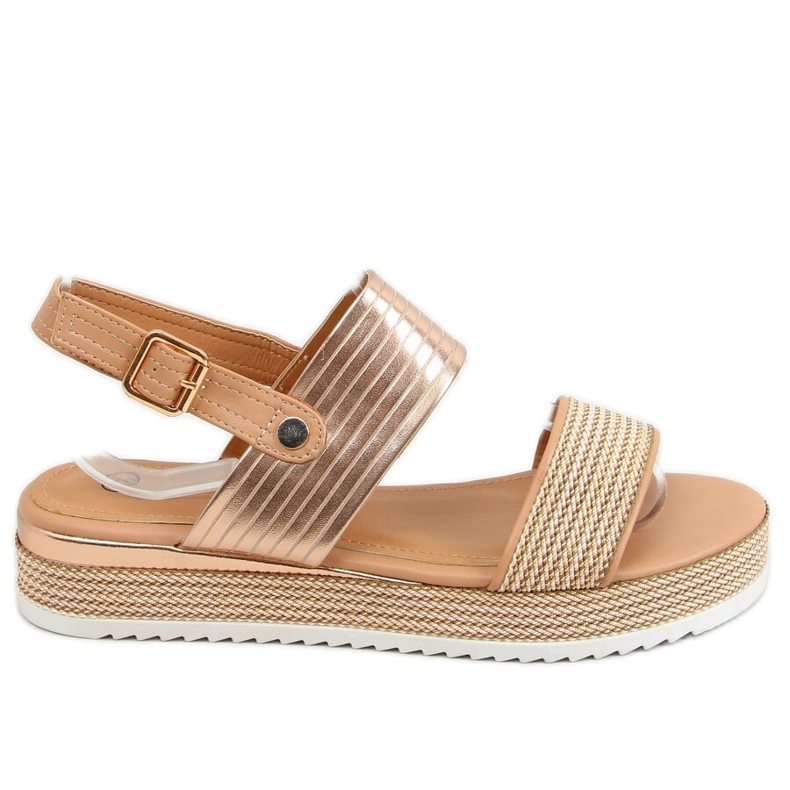 Sandalias de mujer Champagne YQ16 Champagne rosado multicolor dorado