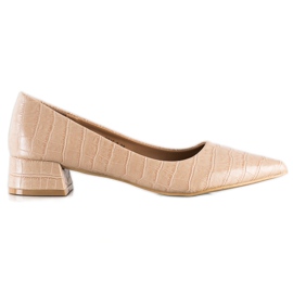 Sweet Shoes Bombas clásicas en tacones bajos beige