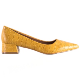 Sweet Shoes Bombas clásicas en tacones bajos amarillo