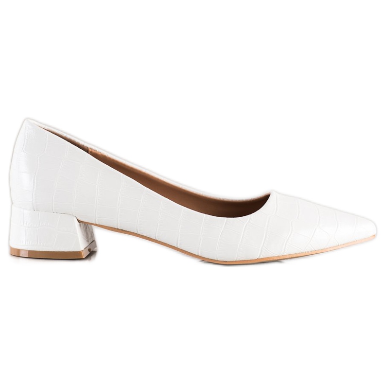 Sweet Shoes Bombas clásicas en tacones bajos blanco