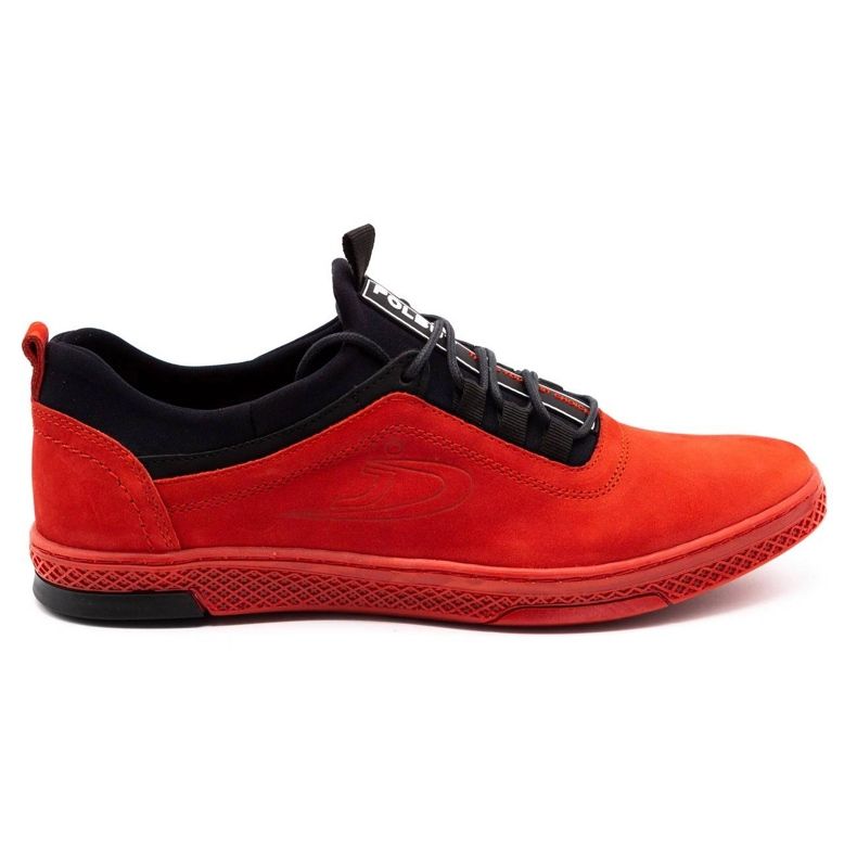 Polbut Zapato casual piel hombre K24 nobuk rojo
