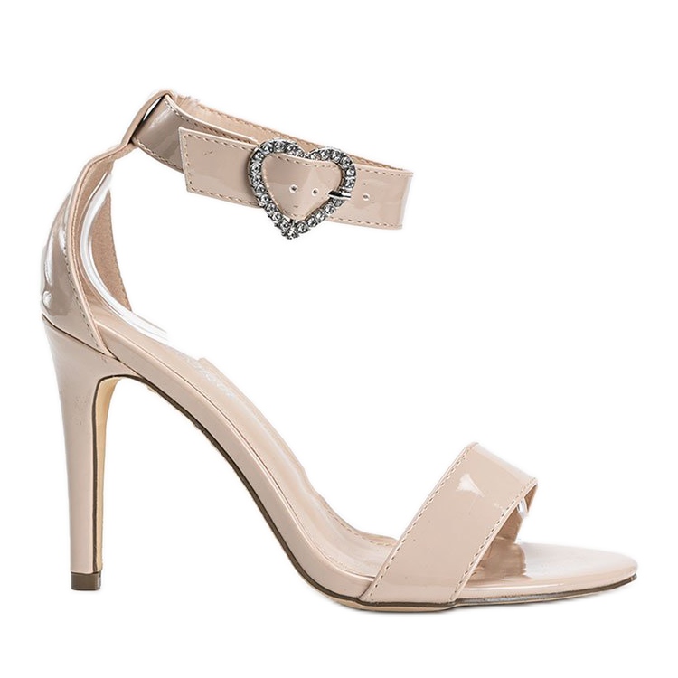 Sandalias Be My Baby lacadas en beige